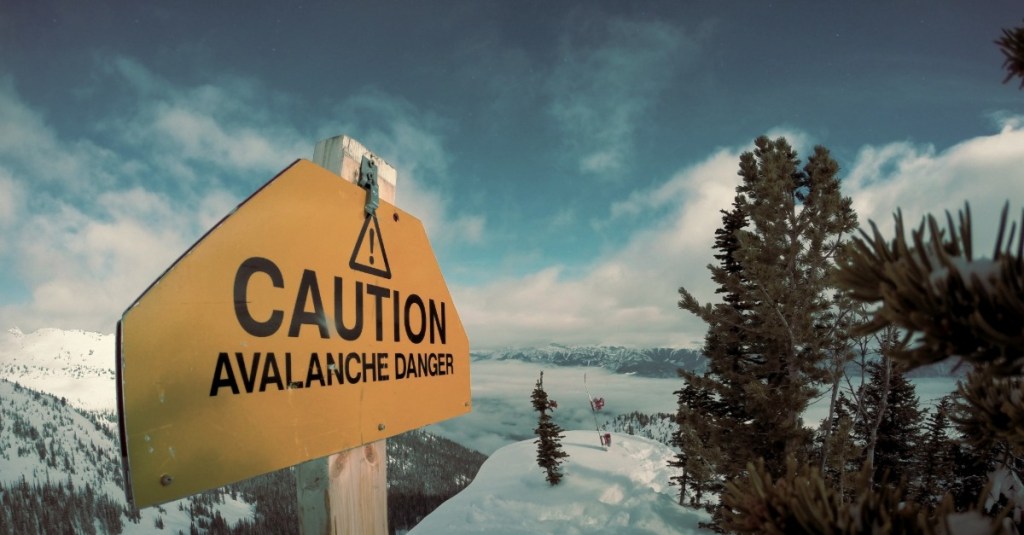 Bord met Caution! avalanche danger